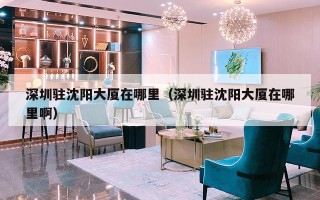 深圳驻沈阳大厦在哪里（深圳驻沈阳大厦在哪里啊）