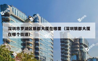 深圳市罗湖区银都大厦在哪里（深圳银都大厦在哪个街道）