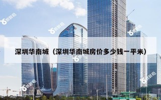 深圳华南城（深圳华南城房价多少钱一平米）
