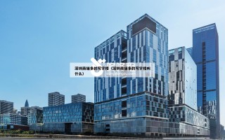 深圳商铺多的写字楼（深圳商铺多的写字楼叫什么）