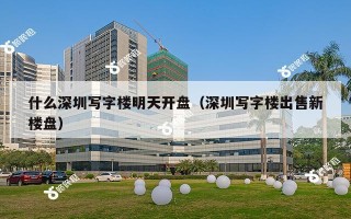 什么深圳写字楼明天开盘（深圳写字楼出售新楼盘）
